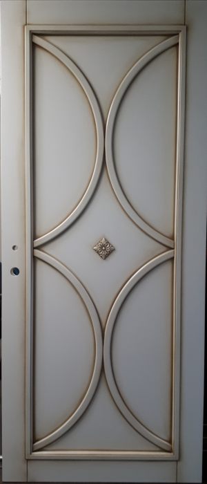 Межкомнатная дверь в профиле массив (эмаль с патиной) Астрахань